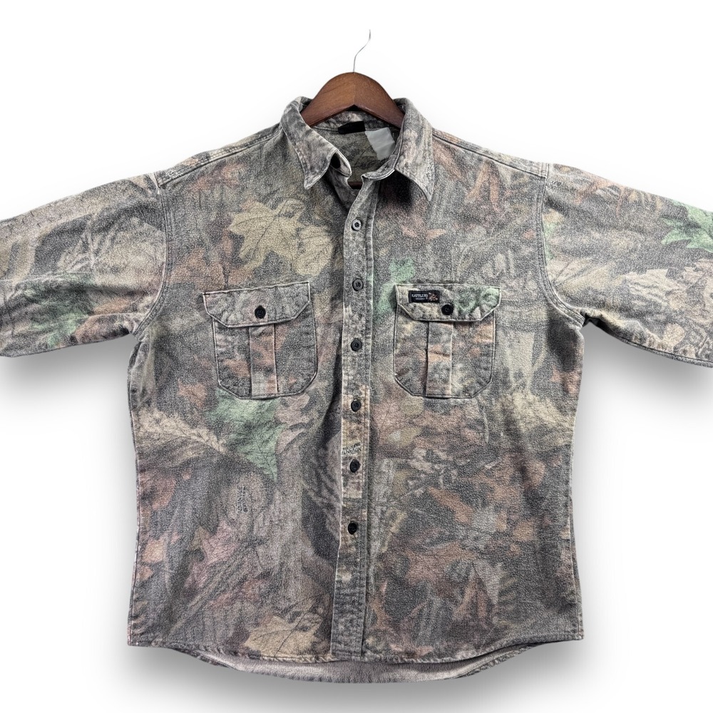 Vintage Rattlers Brand Men's XL Camouflage Heavy Shirt 100% Cotton Made In USA